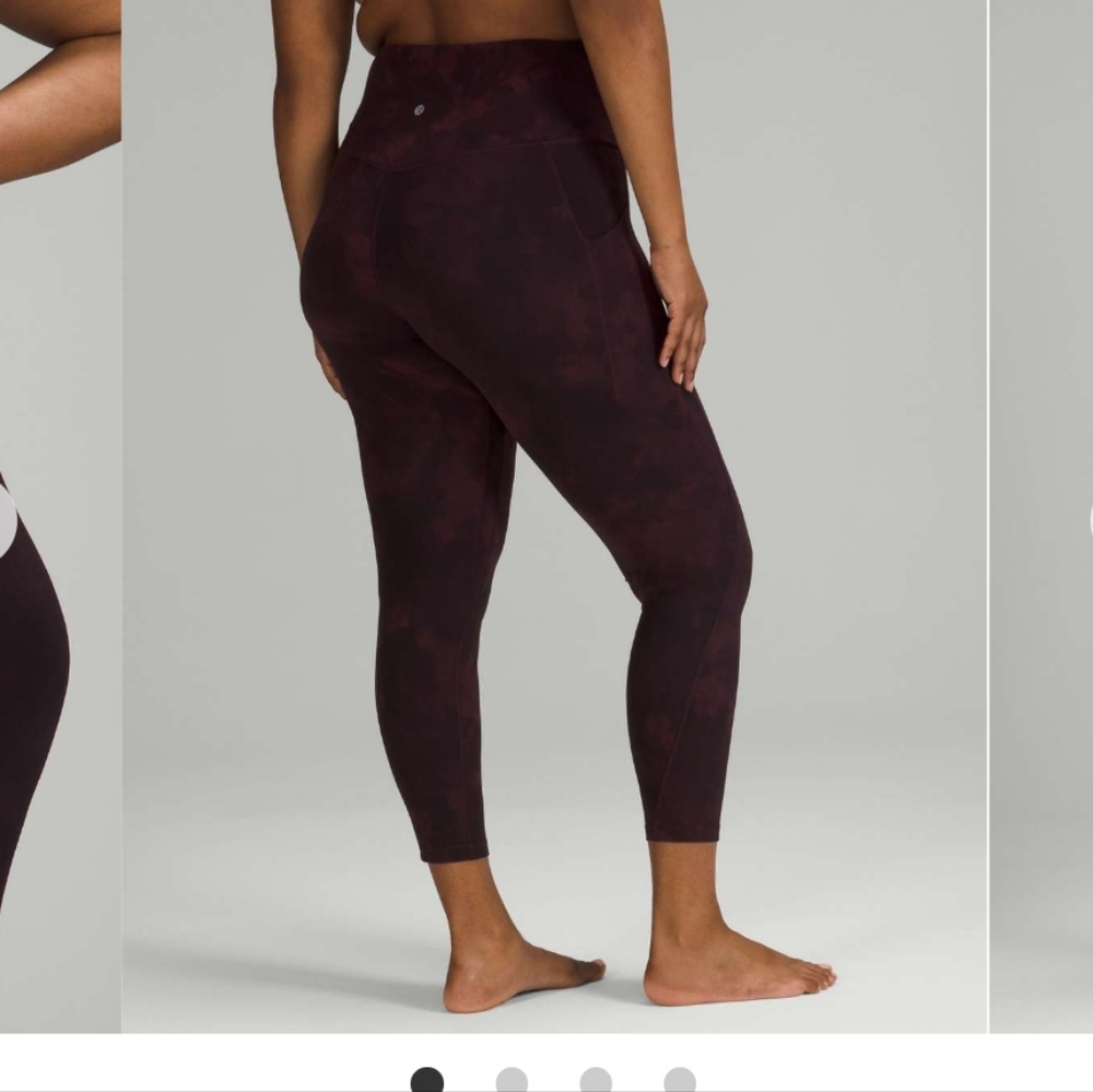 Align Pant with Pockets, 25 inch, Diamond Dye Cassis Black, high rise